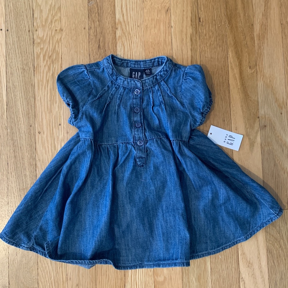 Gap denim short-sleeve dress - 6-12mo NWT